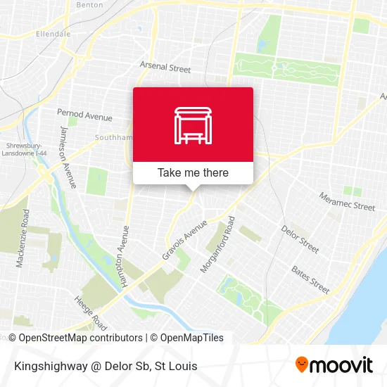 Kingshighway @ Delor Sb map