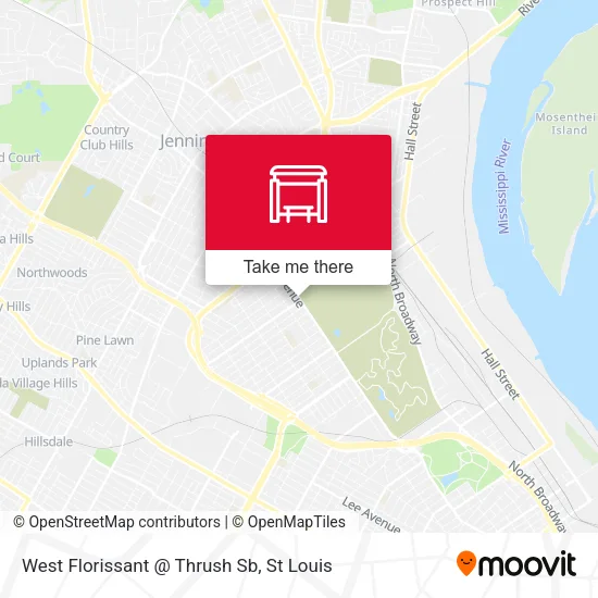 West Florissant @ Thrush Sb map