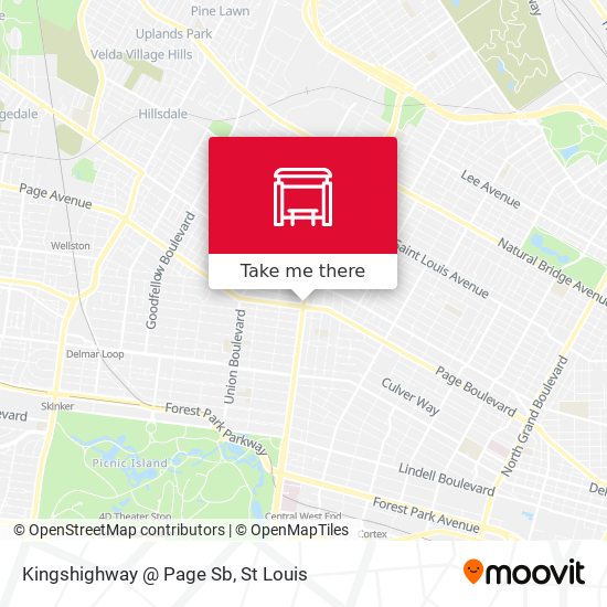 Kingshighway @ Page Sb map