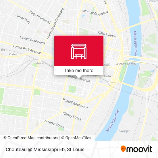 Chouteau @ Mississippi Eb map