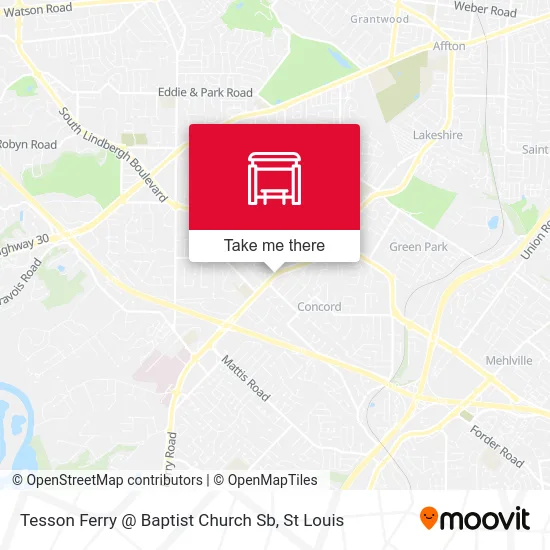 Tesson Ferry @ Baptist Church Sb map
