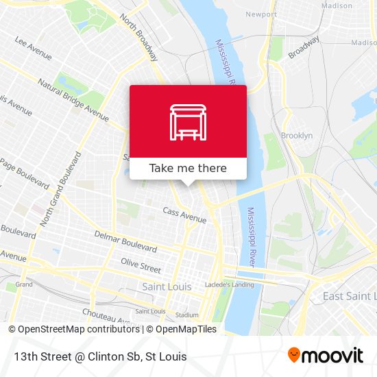 13th Street @ Clinton Sb map