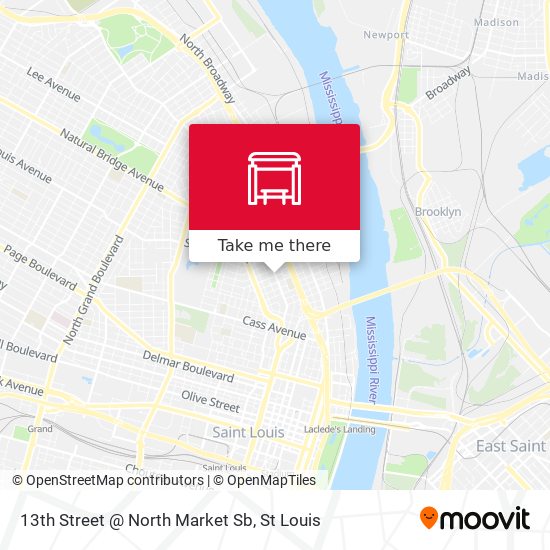 13th Street @ North Market Sb map