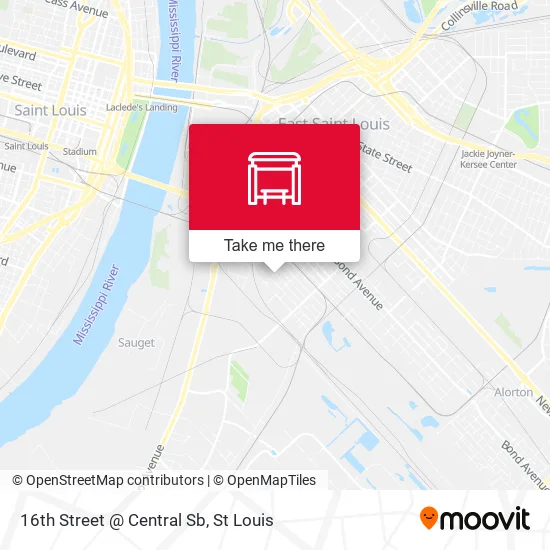 Mapa de 16th Street @ Central Sb