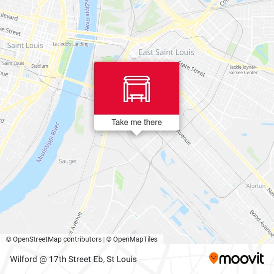 Wilford @ 17th Street Eb map