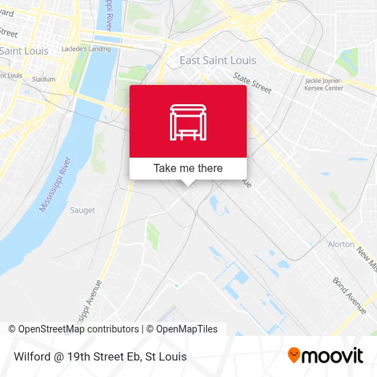 Wilford @ 19th Street Eb map