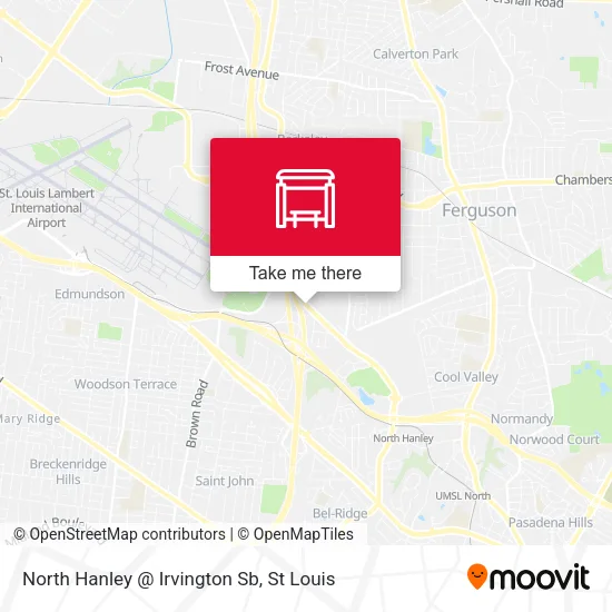 Mapa de North Hanley @ Irvington Sb