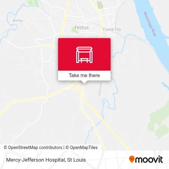 Mercy-Jefferson Hospital map