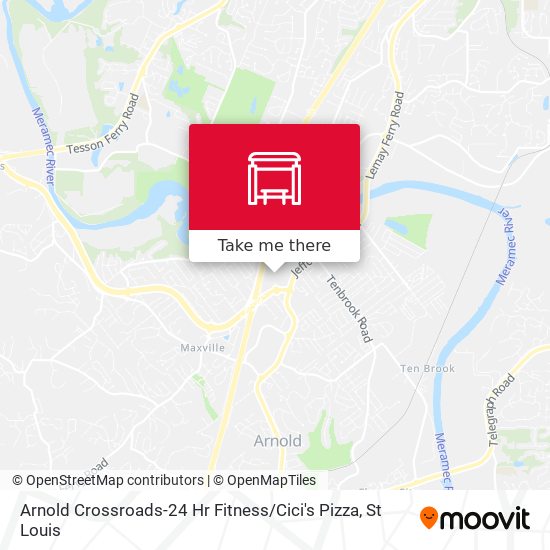 Mapa de Arnold Crossroads-24 Hr Fitness / Cici's Pizza