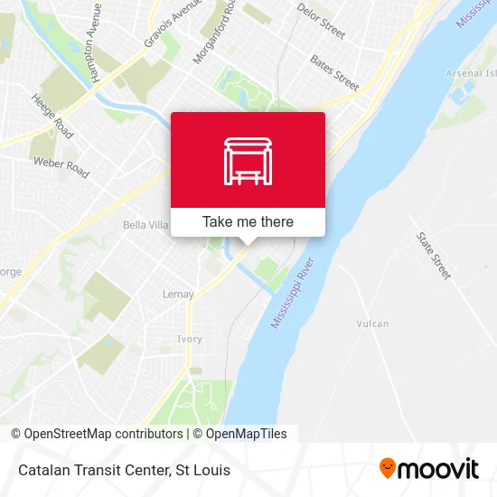 Catalan Transit Center map