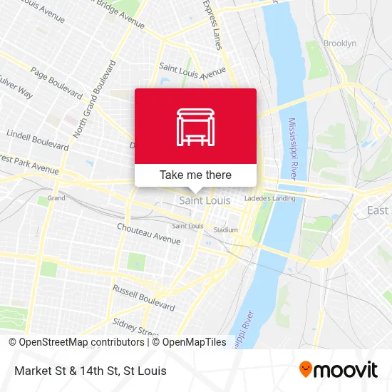 Market St & 14th St map