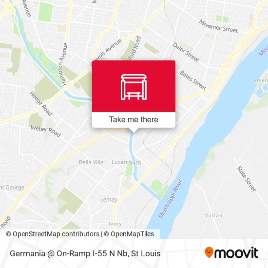 Germania @ On-Ramp I-55 N Nb map