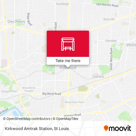 Kirkwood Amtrak Station map