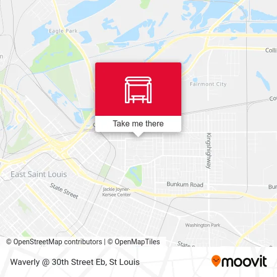 Waverly @ 30th Street Eb map