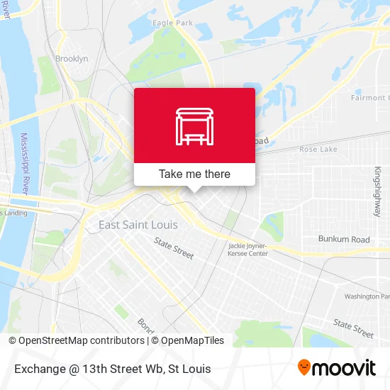 Exchange @ 13th Street Wb map