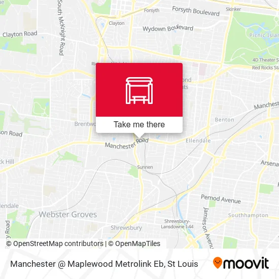 Mapa de Manchester @ Maplewood Metrolink Eb