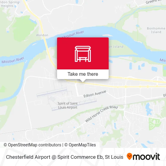 Chesterfield Airport @ Spirit Commerce Eb map