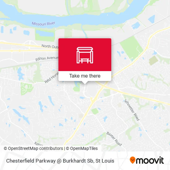 Chesterfield Parkway @ Burkhardt Sb map