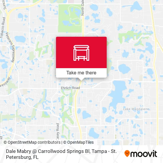 Dale Mabry @ Carrollwood Springs Bl map