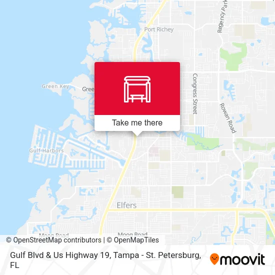 Gulf Blvd & Us Highway 19 map