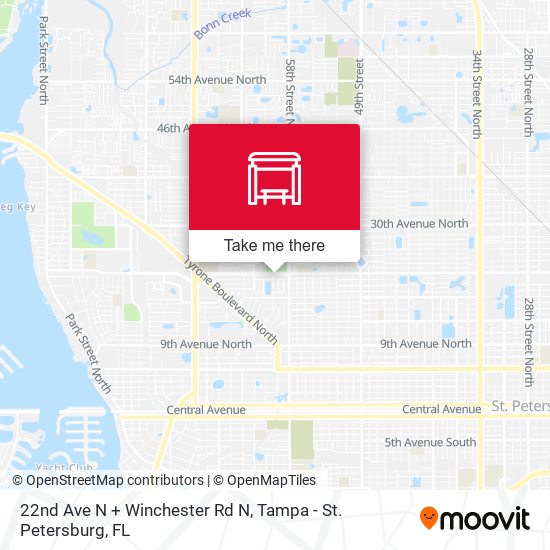 22nd Ave N + Winchester Rd N map