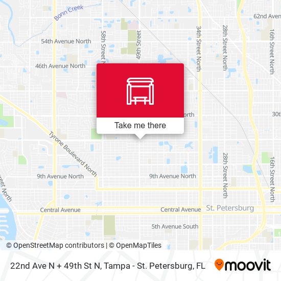 Mapa de 22nd Ave N + 49th St N