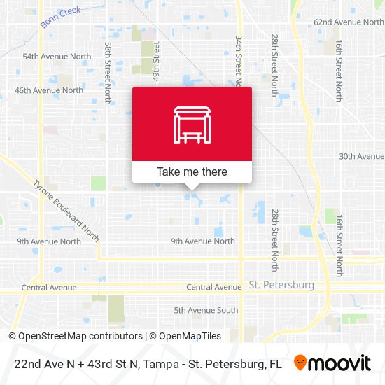 Mapa de 22nd Ave N + 43rd St N