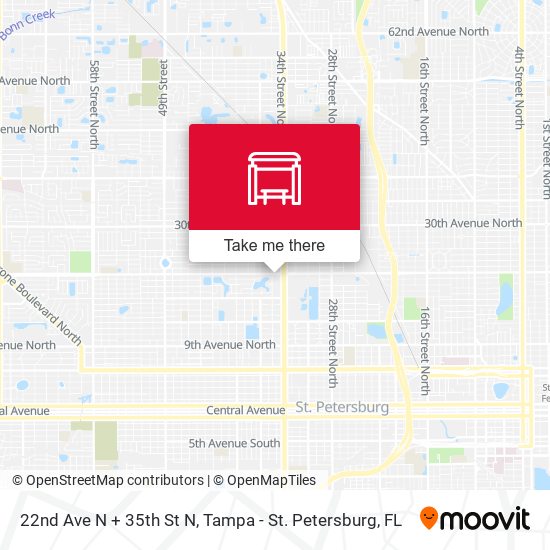 Mapa de 22nd Ave N + 35th St N