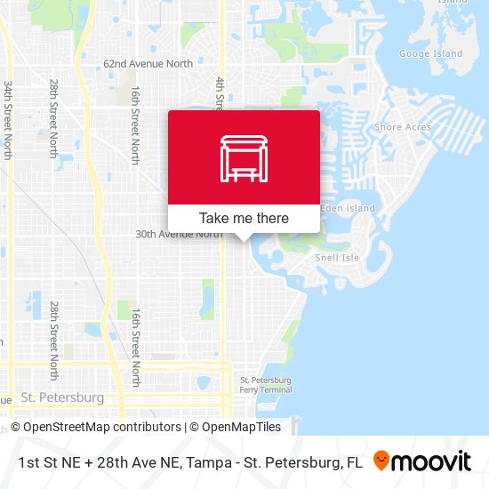 1st St NE + 28th Ave NE map