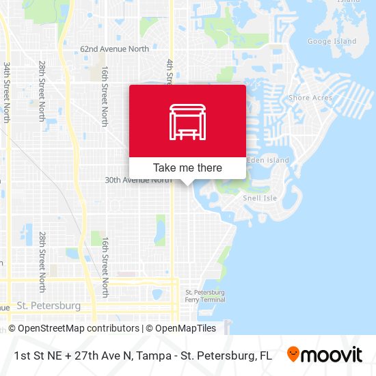 1st St NE + 27th Ave N map