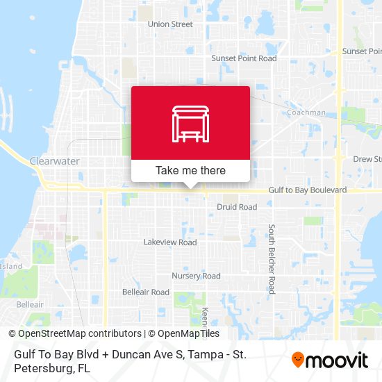 Mapa de Gulf To Bay Blvd + Duncan Ave S