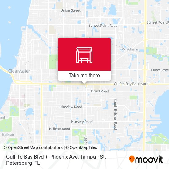 Mapa de Gulf To Bay Blvd + Phoenix Ave