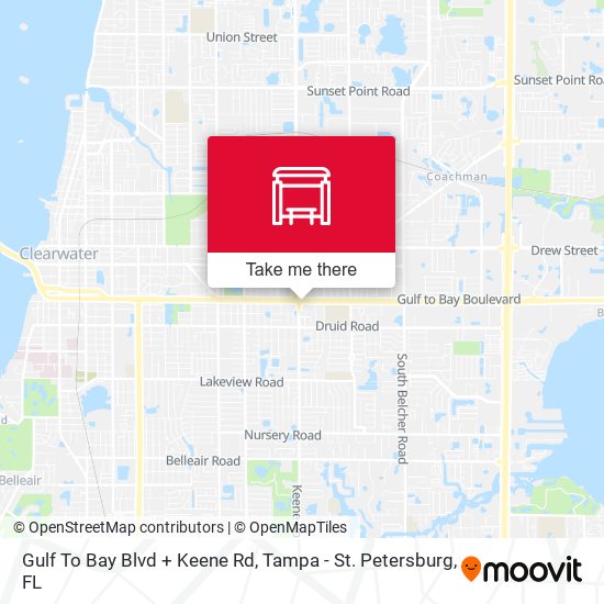 Gulf To Bay Blvd + Keene Rd map