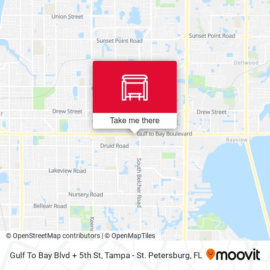 Gulf To Bay Blvd + 5th St map