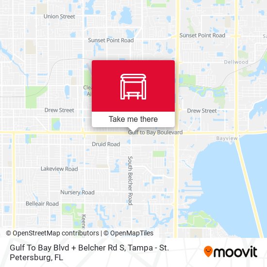Mapa de Gulf To Bay Blvd + Belcher Rd S