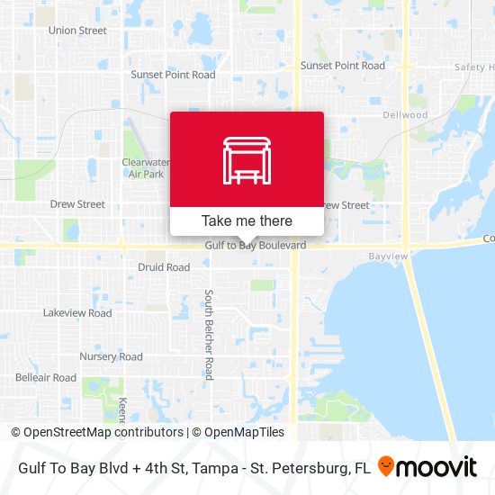 Gulf To Bay Blvd + 4th St map