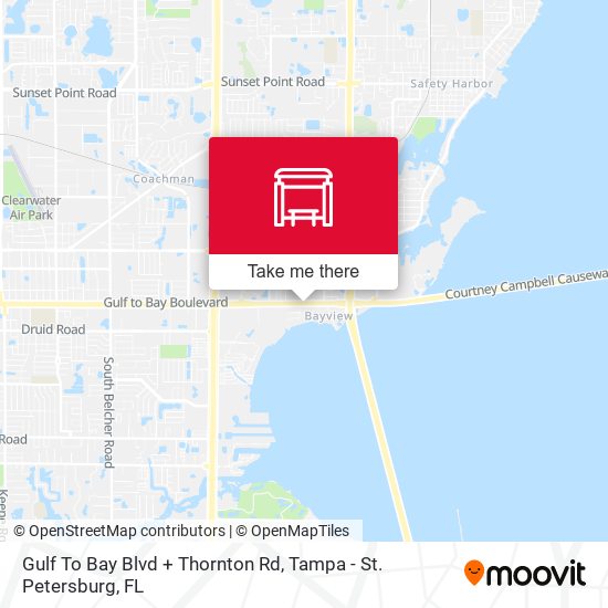 Mapa de Gulf To Bay Blvd + Thornton Rd