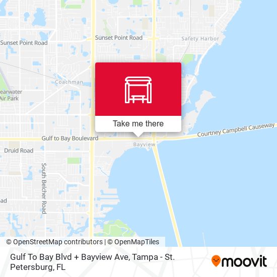 Gulf To Bay Blvd + Bayview Ave map