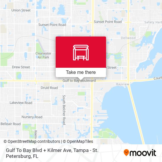 Gulf To Bay Blvd + Kilmer Ave map