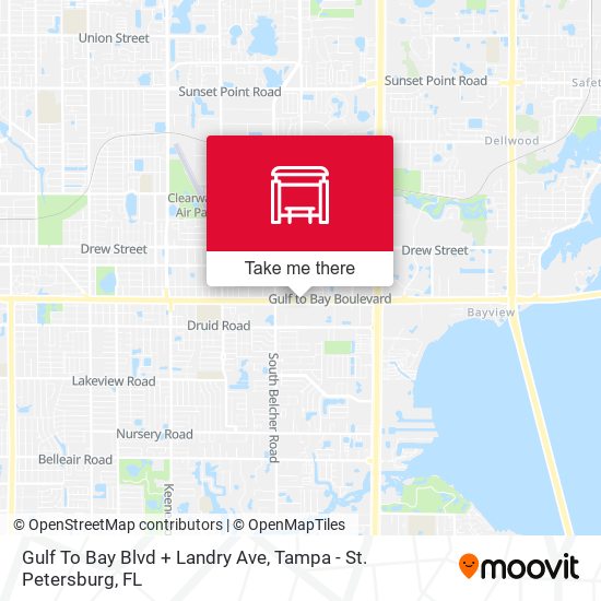 Gulf To Bay Blvd + Landry Ave map