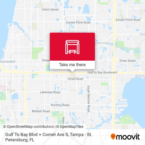 Mapa de Gulf To Bay Blvd + Comet Ave S