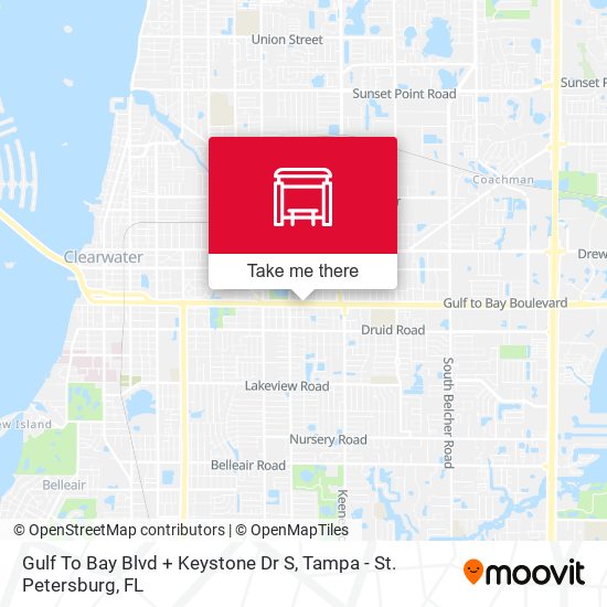 Gulf To Bay Blvd + Keystone Dr S map