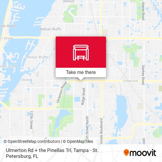 Ulmerton Rd + the Pinellas Trl map