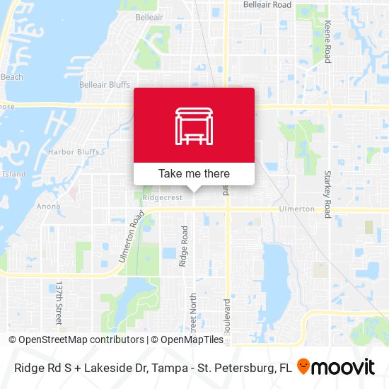 Ridge Rd S + Lakeside Dr map
