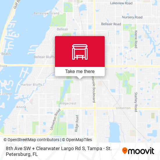 8th Ave SW + Clearwater Largo Rd S map