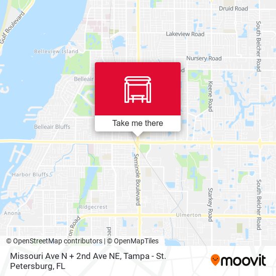 Missouri Ave N + 2nd Ave NE map