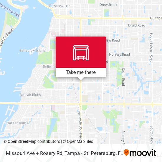 Missouri Ave + Rosery Rd map