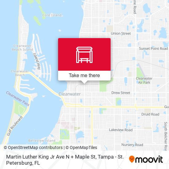 Martin Luther King Jr Ave N + Maple St map