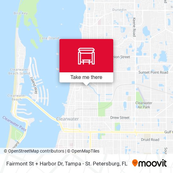 Fairmont St + Harbor Dr map