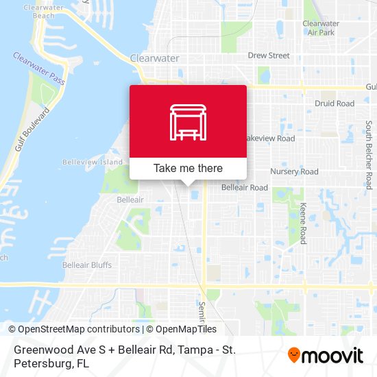 Mapa de Greenwood Ave S + Belleair Rd